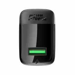 Acefast Универсално зарядно за стена Charger Wall GaN Quick Charge 18W - A90 - USB-A x 1, Black
