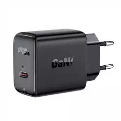 Acefast Универсално зарядно за стена Charger Wall GaN PD30W - A21 - USB-C x 1, Black
