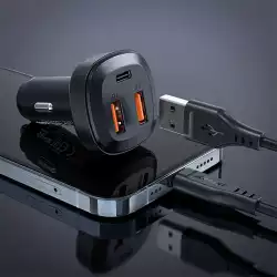 Acefast зарядно за кола Fast Charger Car PD3.0 72W - B2 - USB-C x 2, Black