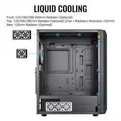 AeroCool кутия Case ATX - Beam-G-BK-v2 - 4 fans included