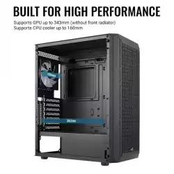 AeroCool кутия Case ATX - Beam-G-BK-v2 - 4 fans included