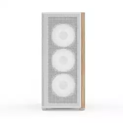 AeroCool кутия Case ATX - D501A White, Addressable RGB, Wood