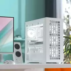 AeroCool кутия Case ATX - D502A White, Addressable RGB