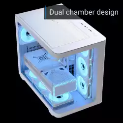 AeroCool кутия Case ATX - P500C-G-WT-v1 - 4 x 120 mm Infinity Mirror A-RGB