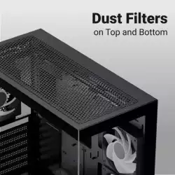 AeroCool кутия Case ATX - P500D Digi-G-BK-v1 - Digital Display, USB-C, 3 x 120 mm A-RGB