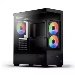 AeroCool кутия Case ATX - P500D Digi-G-BK-v1 - Digital Display, USB-C, 3 x 120 mm A-RGB                          