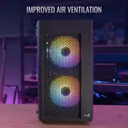 AeroCool кутия Case mATX - Hexform-G-BK-v2 - 3 fans included