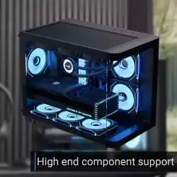 AeroCool кутия Case mATX - P300C-G-BK-v1 - 3 x 120 mm Infinity Mirror A-RGB