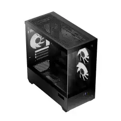 AeroCool кутия Case mATX - P300D Digi-G-BK-v1 - Digital Display, USB-C, 3 x 120 mm A-RGB