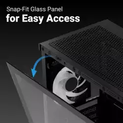 AeroCool кутия Case mATX - P300D Digi-G-BK-v1 - Digital Display, USB-C, 3 x 120 mm A-RGB