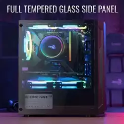 AeroCool кутия Case mATX - Trinity Mini-G-BK-v3 - 3 fans included, Tempered Glass