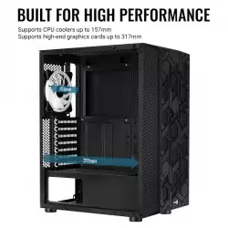 AeroCool кутия за компютър Case Hive v2 - Mesh panel, FRGB, Tempered Glass, 4 Fans - ACCM-PV27043.11