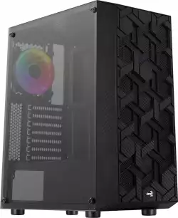 AeroCool кутия за компютър Case Hive v2 - Mesh panel, FRGB, Tempered Glass, 4 Fans - ACCM-PV27043.11