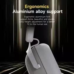 Ajazz безжични геймърски слушалки Wireless Gaming Headphones - AHM08 MAX Gray, White - Bluetooth , 2.4G