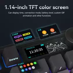 Ajazz геймърска механична клавиатура Wireless Gaming Mechanical Keyboard AK980 V2 - Gift Switch [Linear] (English US), Black, Gray