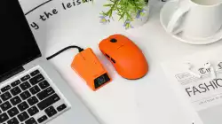Ajazz професионална геймърска мишка AJ159 PRO - Wireless Gaming Mouse - 8K, Magnetic Charging Dock, White