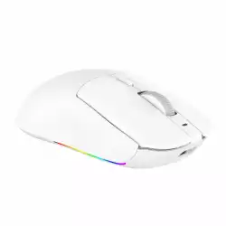 Ajazz професионална геймърска мишка AJ139 V2 MC - Wireless Gaming Mouse - 1K, Magnetic Charging Dock, White