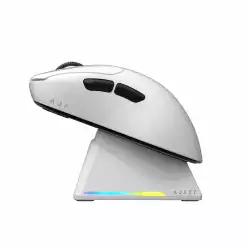 Ajazz професионална геймърска мишка AJ179 PRO - Wireless Gaming Mouse - 8K, Magnetic Charging Dock, White