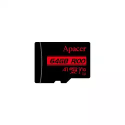 Apacer карта памет microSDXC 64GB UHS-I V10 A1, Adapter - AP64GMCSX10UB-R