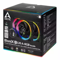 Arctic комплект вентилатори Fan SET 3x120mm - BioniX P120 A-RGB Bundle with controller/remote