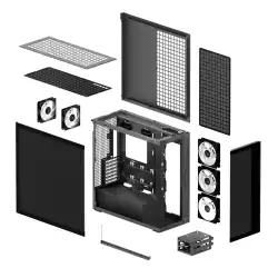 Arctic кутия Case E-ATX - Xtender (Mirror Black) - 5 A-RGB Fans included