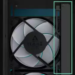 Arctic кутия Case E-ATX - Xtender VG (Black) - PCIe Gen 4 riser included, 5 A-RGB Fans included