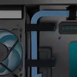 Arctic кутия Case E-ATX - Xtender VG (Mirror Black) - PCIe Gen 4 riser included, 5 A-RGB Fans included