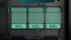 Arctic кутия Case E-ATX - Xtender VG (Mirror Black) - PCIe Gen 4 riser included, 5 A-RGB Fans included