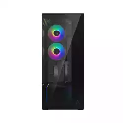 Arctic кутия Case E-ATX - Xtender VG (Mirror Black) - PCIe Gen 4 riser included, 5 A-RGB Fans included