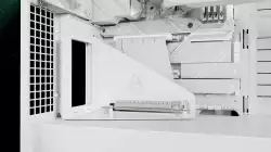 Arctic кутия Case E-ATX - Xtender VG (White) - PCIe Gen 4 riser included, 5 A-RGB Fans included