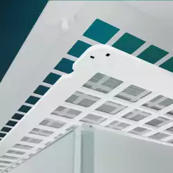 Arctic кутия Case E-ATX - Xtender VG (White) - PCIe Gen 4 riser included, 5 A-RGB Fans included