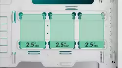 Arctic кутия Case E-ATX - Xtender VG (White) - PCIe Gen 4 riser included, 5 A-RGB Fans included