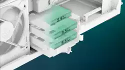 Arctic кутия Case E-ATX - Xtender VG (White) - PCIe Gen 4 riser included, 5 A-RGB Fans included