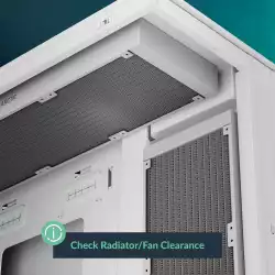 Arctic кутия Case E-ATX - Xtender VG (White) - PCIe Gen 4 riser included, 5 A-RGB Fans included