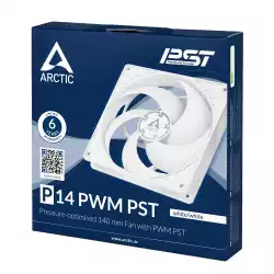 Arctic вентилатор Fan 140mm P14 PWM PST (White) - 200-1700rpm