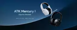 ATK безжични геймърски слушалки Wireless Gaming Headphones - M1 Mercury Black - Bluetooth 5.3, 2.4G, ENC, Virtual 7.1 Surround