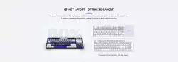 ATK професионална безжична геймърска механична клавиатура Wireless Professional Gaming Mechanical Keyboard - Z87 PRO Side Engraving - Aniya Switches
