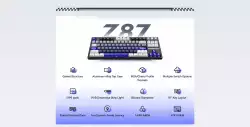 ATK професионална безжична геймърска механична клавиатура Wireless Professional Gaming Mechanical Keyboard - Z87 PRO Side Engraving - Aniya Switches