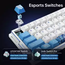 ATK професионална геймърска механична клавиатура Professional Gaming Mechanical Keyboard EDGE 60 HE Master Leviatan - 8K, Gateron Jade Pro Switches
