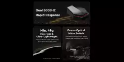 ATK професионална геймърска мишка Wireless Gaming Mouse X1 PRO - 8K, White