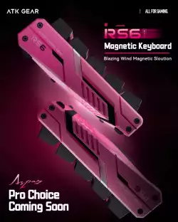 ATK професионална геймърска механична клавиатура Professional Gaming Mechanical Keyboard RS6 - 8K, Gateron Jade Pro Switches [Linear] - Black