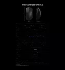ATK професионална геймърска мишка Wireless Gaming Mouse Z1 PRO MAX - 8K, White