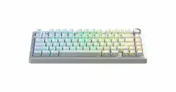 Aula геймърска механична клавиатура Wireless Gaming Mechanical Keyboard F75HE - Black King Magnetic Switch [Linear] (English US), White