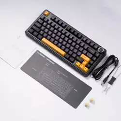 Aula геймърска механична клавиатура Wireless Gaming Mechanical Keyboard F75 Thunder Black - Reaper Switch [Linear] (English US)