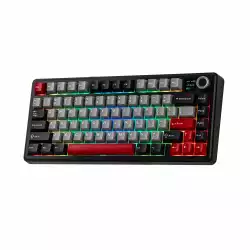 Aula геймърска механична клавиатура Wireless Gaming Mechanical Keyboard F75 MAX - Reaper Switch [Linear] (English US), Black, Red