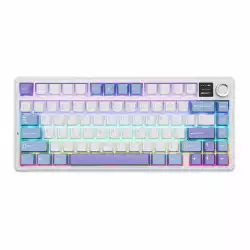 Aula геймърска механична клавиатура Wireless Gaming Mechanical Keyboard F75 MAX - Reaper Switch [Linear] (English US), White, Blue, Purple