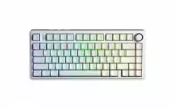 Aula геймърска механична клавиатура Wireless Gaming Mechanical Keyboard F75HE - Black King Magnetic Switch [Linear] (English US), White