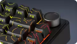 Aula геймърска механична клавиатура Wireless Gaming Mechanical Keyboard F75HE - Black King Magnetic Switch [Linear] (English US), Black Contour