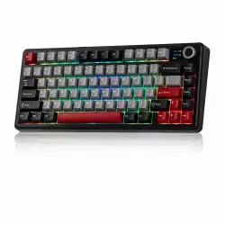 Aula геймърска механична клавиатура Wireless Gaming Mechanical Keyboard F75 MAX - Reaper Switch [Linear] (English US), Black, Red