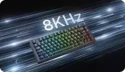 Aula геймърска механична клавиатура Wireless Gaming Mechanical Keyboard F75HE - Black King Magnetic Switch [Linear] (English US), Black, Gray